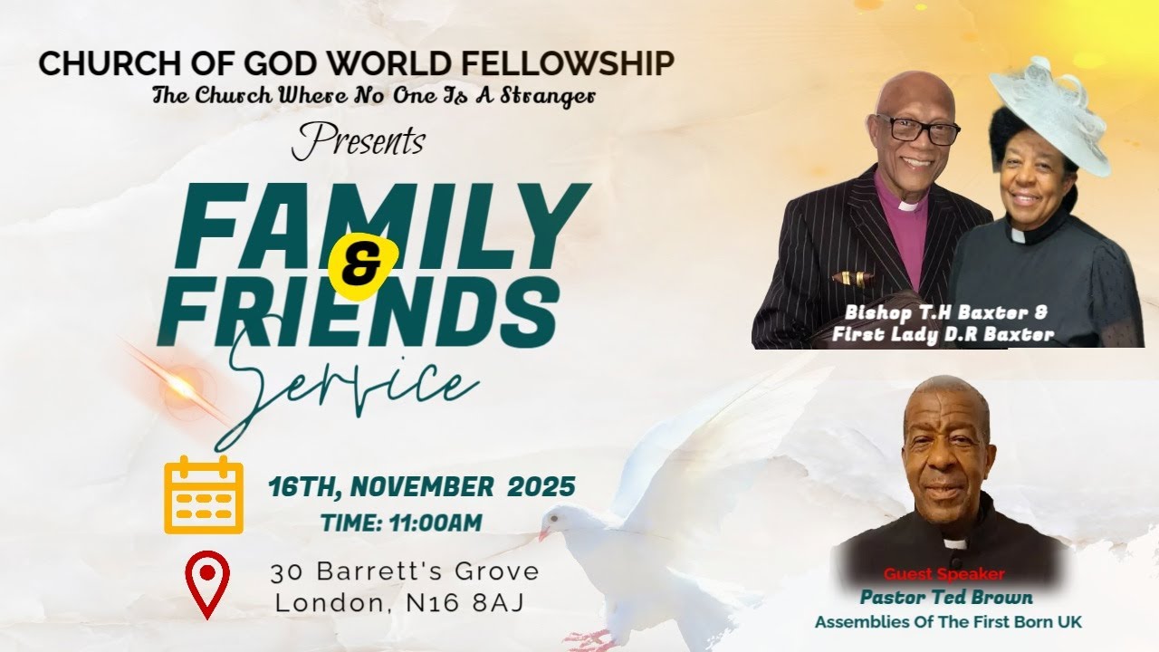 Church Of God World Fellowship Sunday Service 16th November 2025