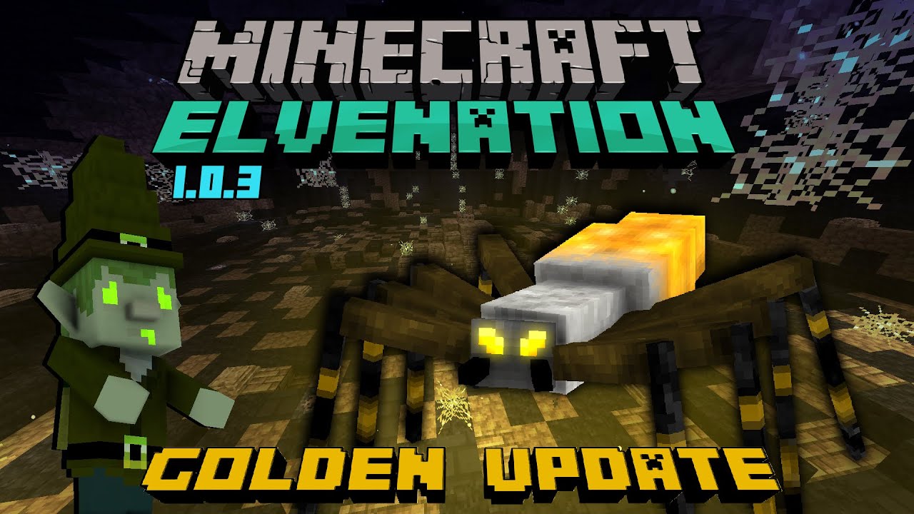 MINECRAFT | Elvenation 1.0.3 | "Golden Update" | Golden Orb Weaver Boss Fight