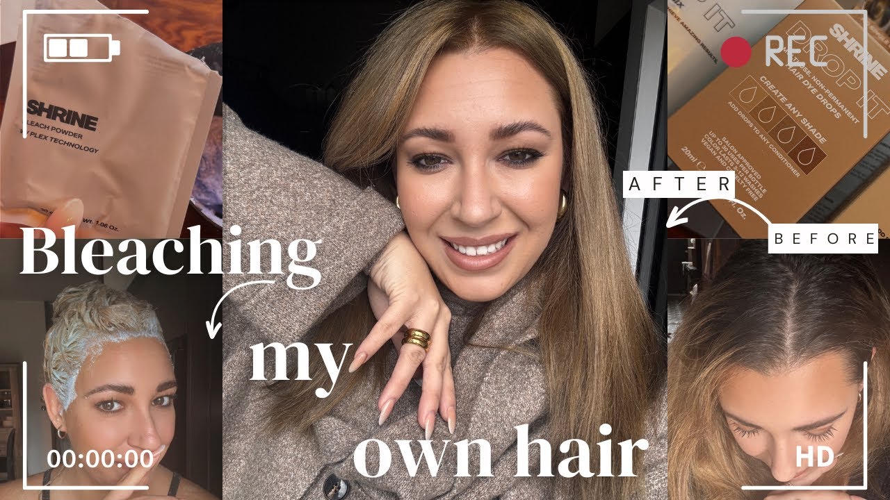 Bleaching my own hair at home with Shrine | SHRINE Bleach & Toner | Autumn hair colour