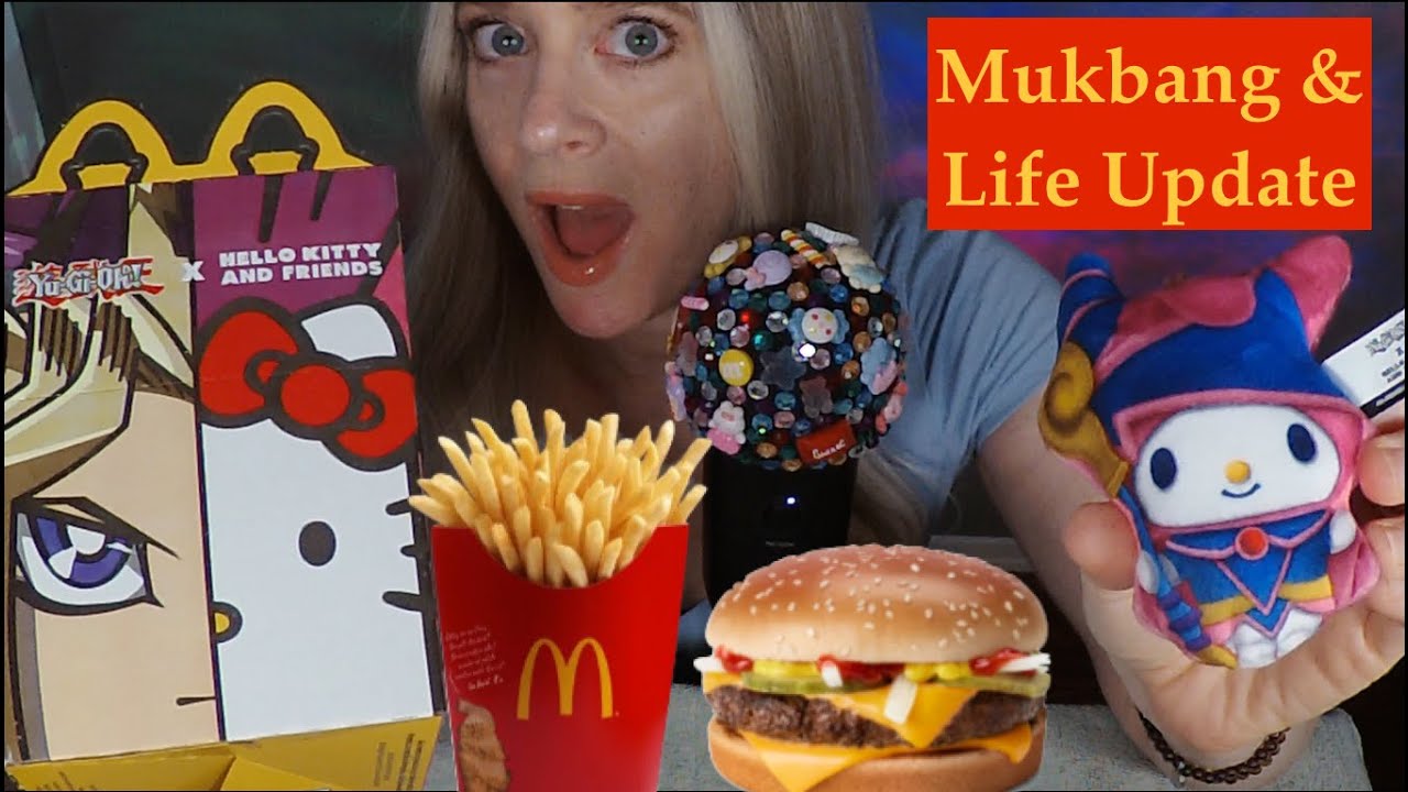 ASMR McDonald's Mukbang & Life Update | Hello Kitty x Yu Gi Oh Collab | Chit Chat