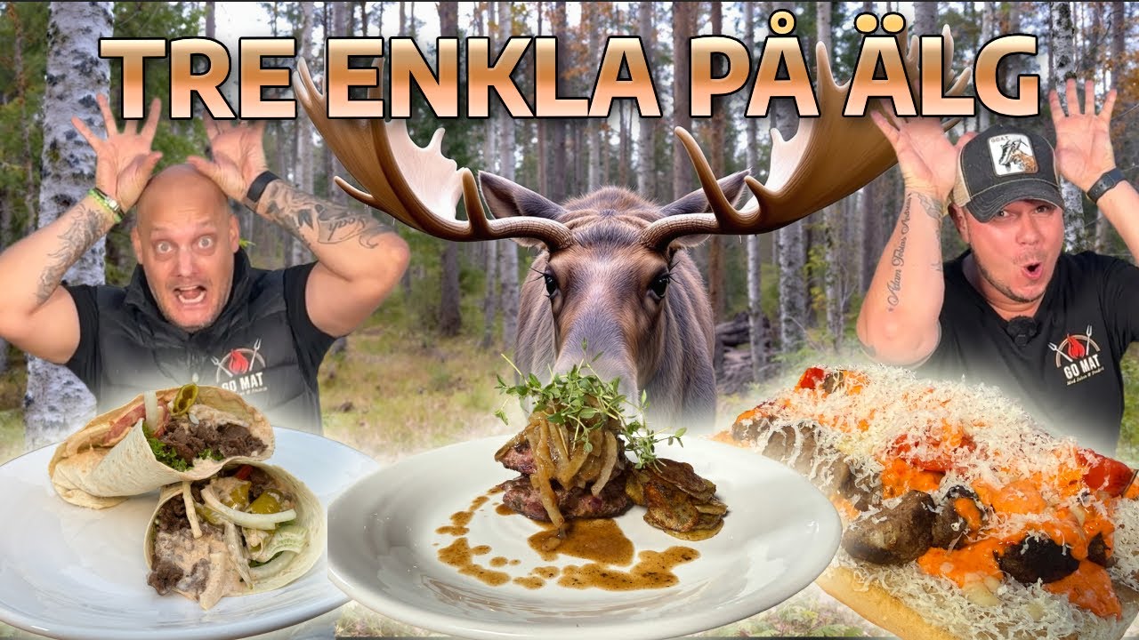TRE ENKLA RÄTTER PÅ ÄLGKÖTT – KEBAB, MACKA & BIFF LINDSTRÖM! 🦌🔥 | Go Mat