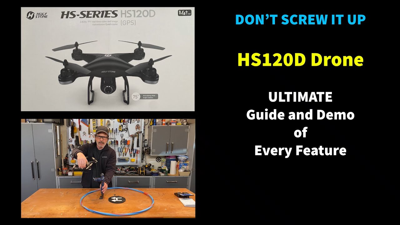 NEW! - HS120D Drone ULTIMATE Guide and Demo of EVERY Feature! - Holy Stone How-to Manual - Beginners