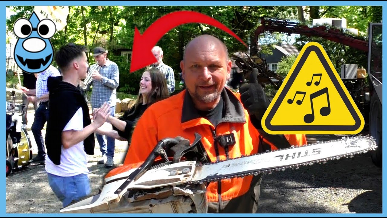 Gerinne Bauen 05: Überfall beim Brennholz machen🪚😜Schlepper, Dumper Hofmusik🎵