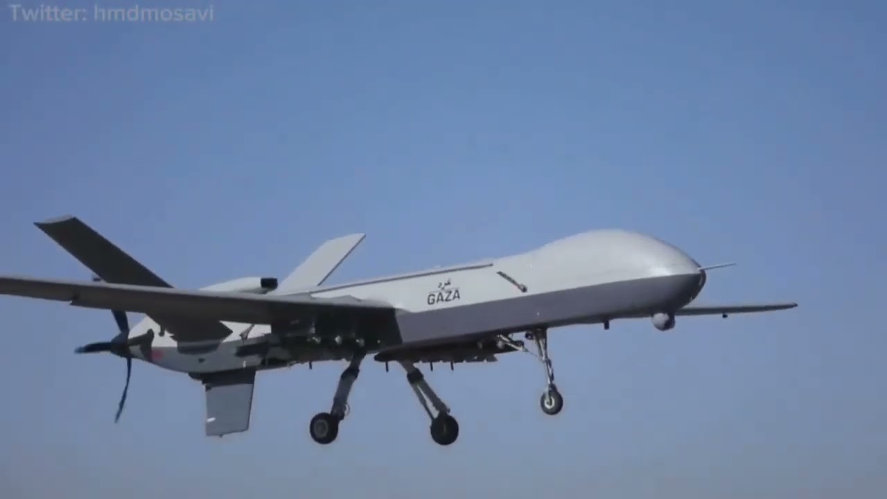 Iranian Shahed-149 GAZA Drone first operational mission armed with 8 Sadid 345 guided glide bombs