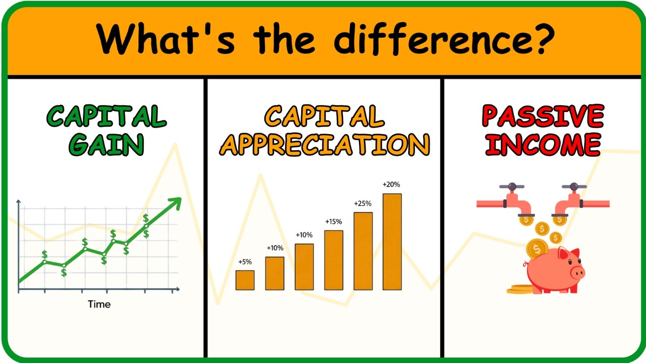 Capital Gains vs Capital Appreciation vs Passive Income &ndash; What&rsquo;s the Difference
