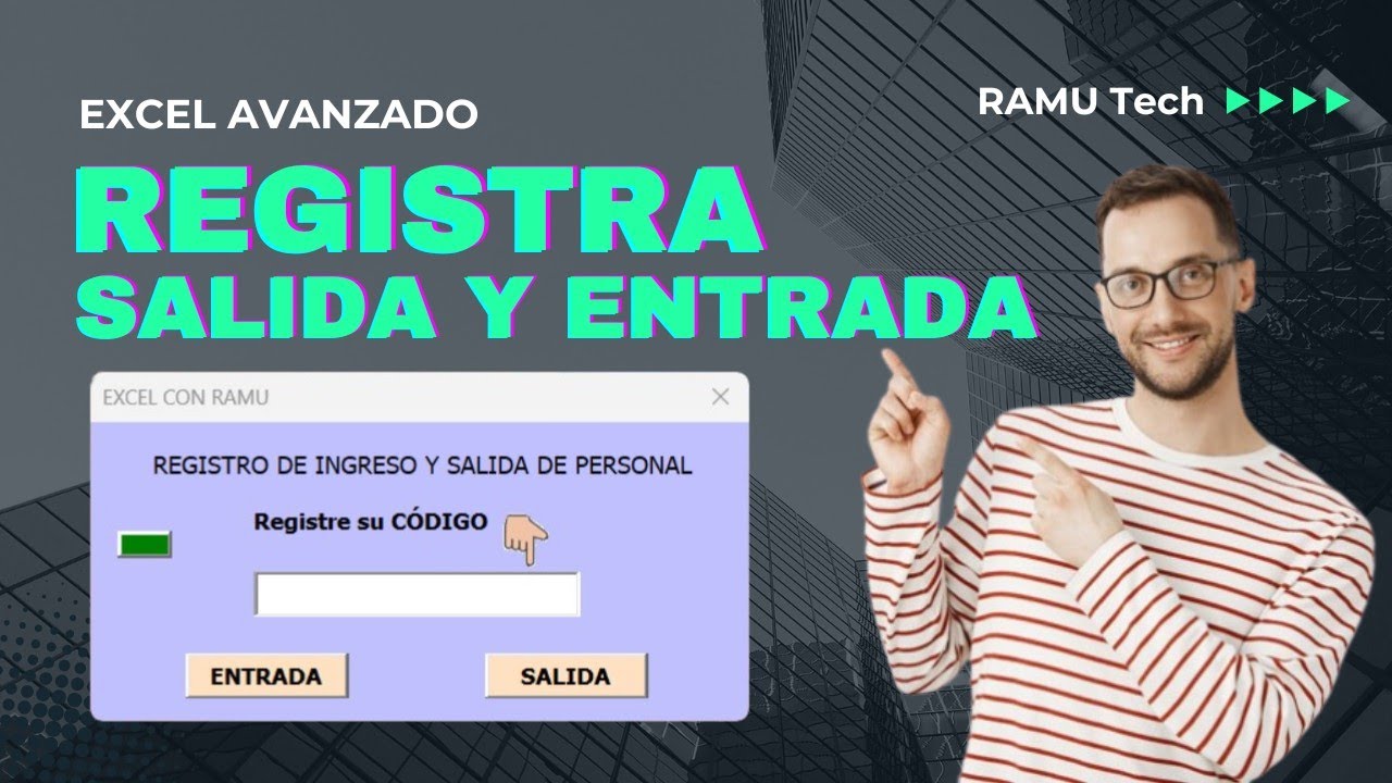 📊Formulario para Registrar⏱️HORA de Entrada y Salida en Excel