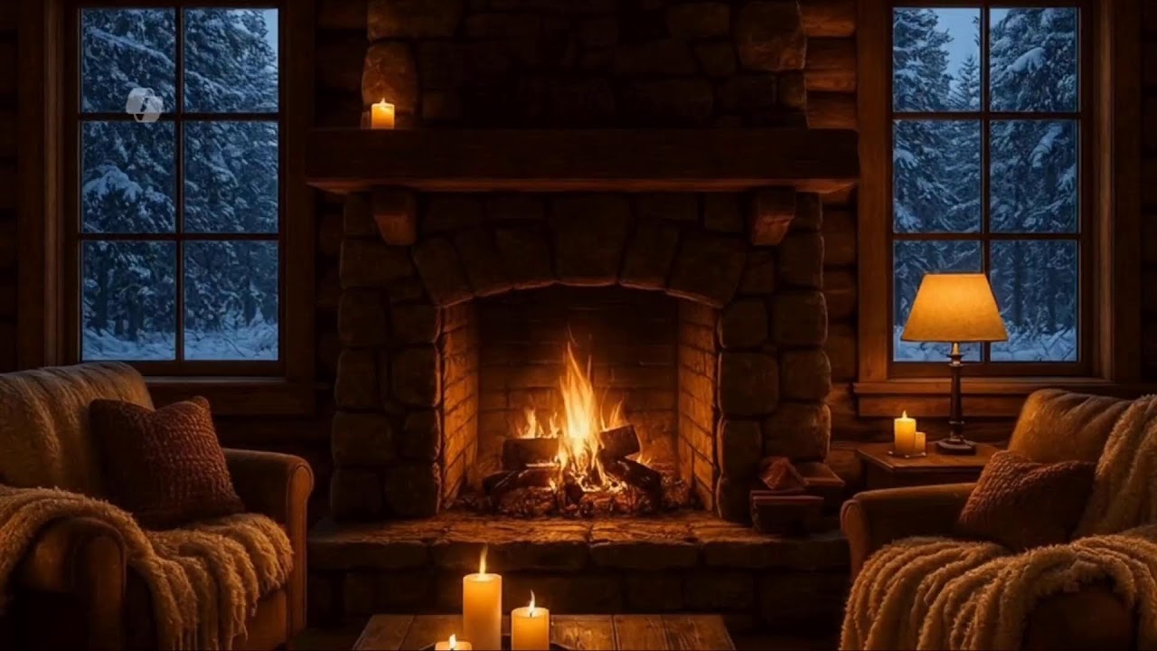 🔴 LIVE COZY Rainy Library with Fireplace | Videos made to study rather than sleep🕯️ Cozy Winter