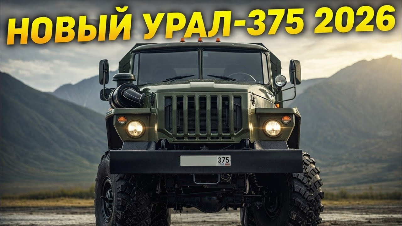 Новый УРАЛ-375 2026 🔥 Легендарный русский грузовик 6x6 возвращается! Полный обзор