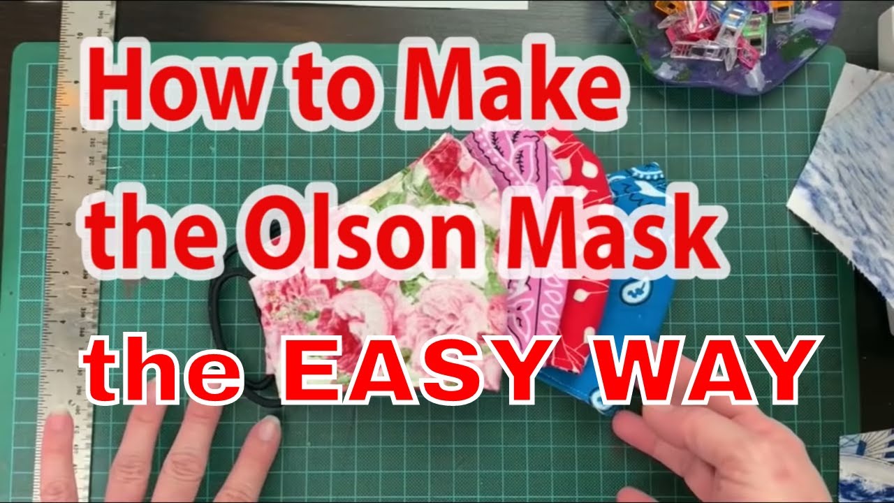 How to Make a DIY Face Mask Olson pattern 2020 EASY Version (COVID-19)