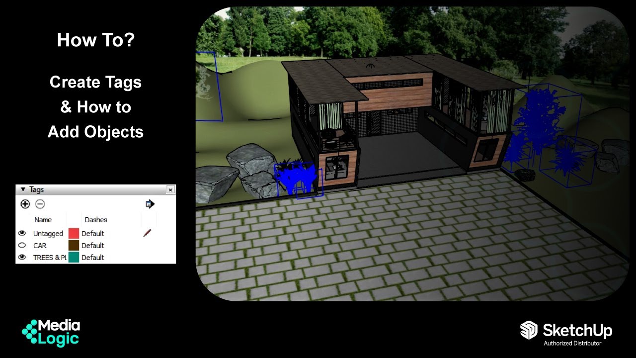 #HowTo: Create Tags & How To Add objects to it in #SketchUp