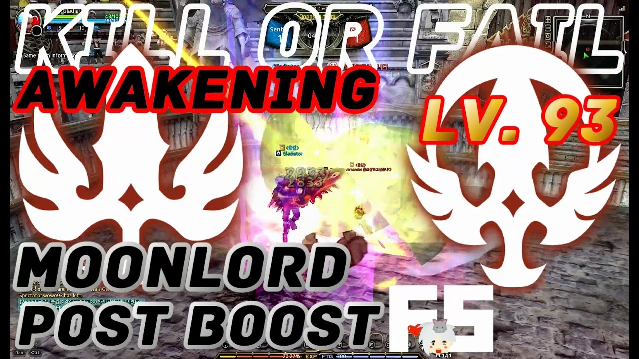 Dragon Nest PvP : MoonLord v Gladiator (Post ML Boost) Awakening KOF Lv. 93 KDN Spec Mode.
