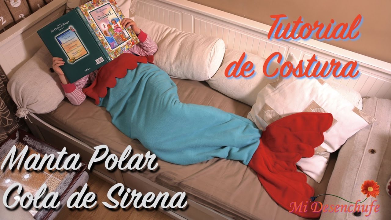 Tutorial de Costura #60 -  Manta Polar Cola de Sirena -How to make mermaid tail fleece blanket