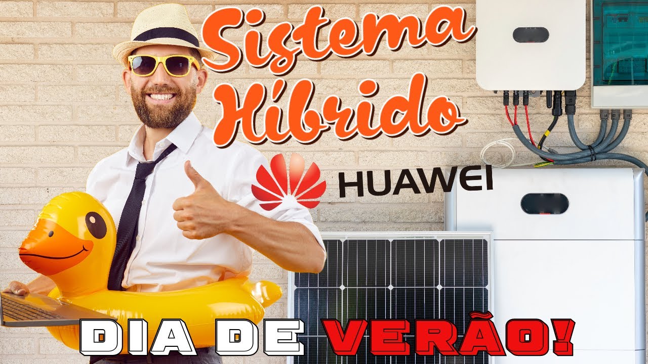 Típico Dia de Verão - Sistema Híbrido Huawei (4000W de Painéis + 5kWh Bateria)