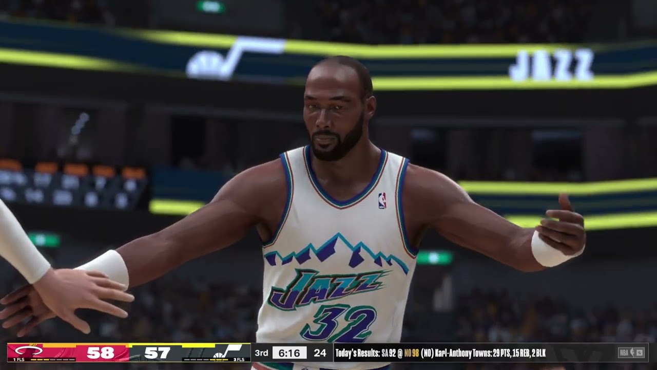 Karl Malone vs Jimmy Butler 2nd half Jazz vs Heat