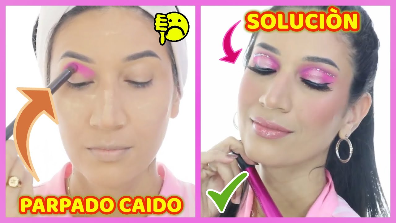 COMO HACER UN MAQUILLAJE CUT CREASE FACIL Y RAPIDO Y COMPLETO EN PARPADO CAIDO