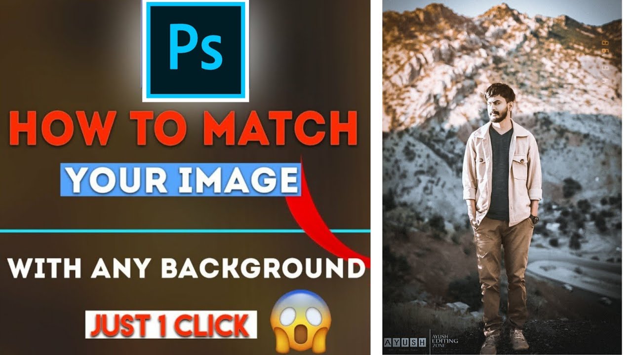 Ps Touch Manipulation Tutorial | Background Match Photo Editing | Step by Step | 2021 |  #AyushEditZ