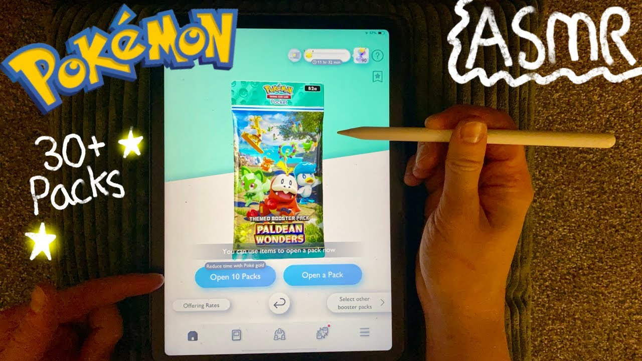 ASMR • Открытие более 30 наборов покемонов Paldean Wonders ✨ Pokémon TCG