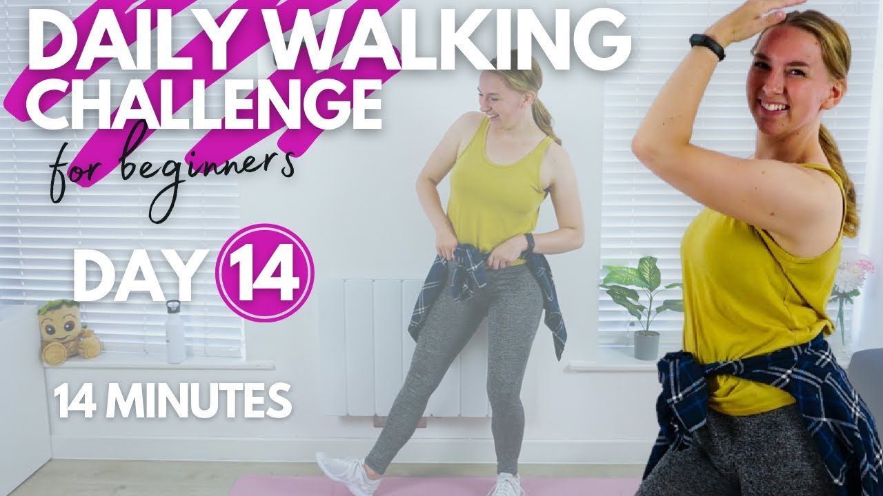 14 Minute Low Impact Walking Workout || DAY 14 Daily Walking Challenge for Beginners (&plusmn; 1400 steps)