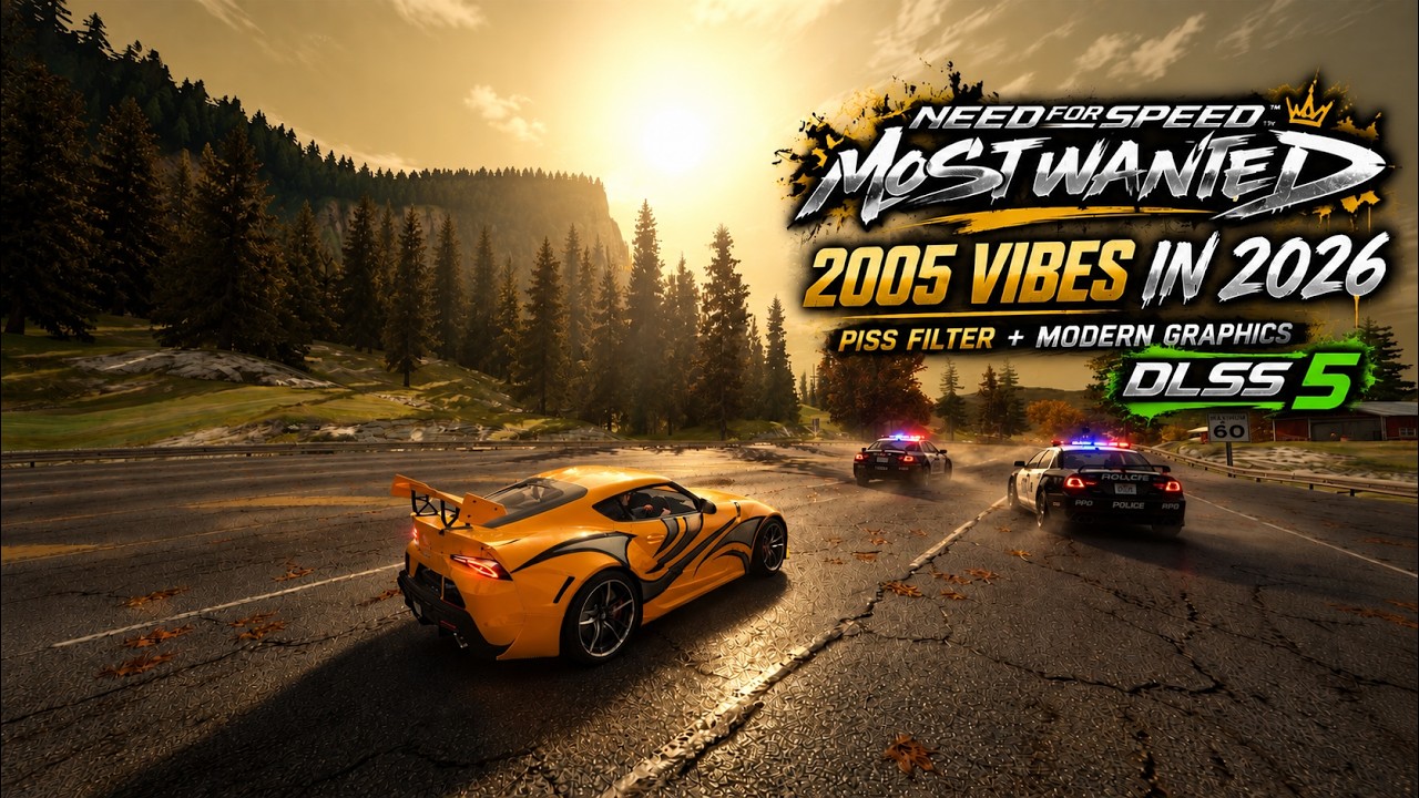 Need for Speed Most Wanted (2005) in 2026 &mdash; Piss Filter + Modern Graphics! DLSS 5 ON