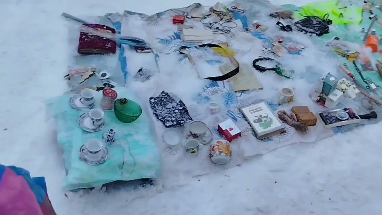 Барахолка у метро Удельная, Петербург, 24.01.2026