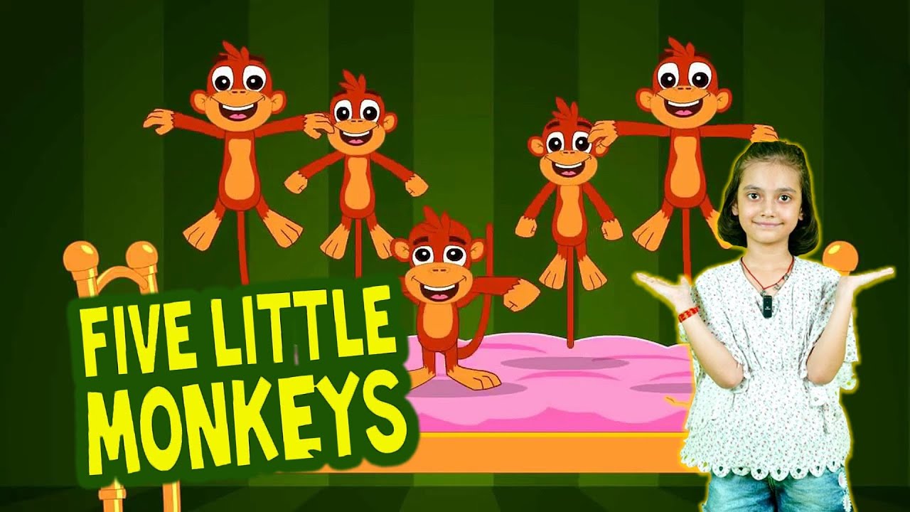5 little monkeys jumping on the bed #kidssongs #funny #kokorhymes