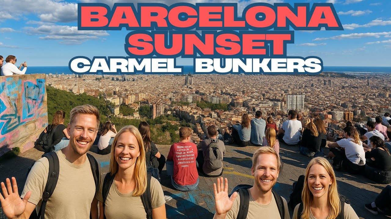 Best Barcelona Sunset Spot  🌄 | Bunkers del Carmel  Scenic Hill Walking Tour | Spain 4K