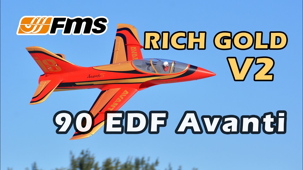 Best Jet Advanced! FMS Avanti 90mm EDF V2 RC Plane Review, 90涵道V2款阿凡提涵道喷气航模飞机测评