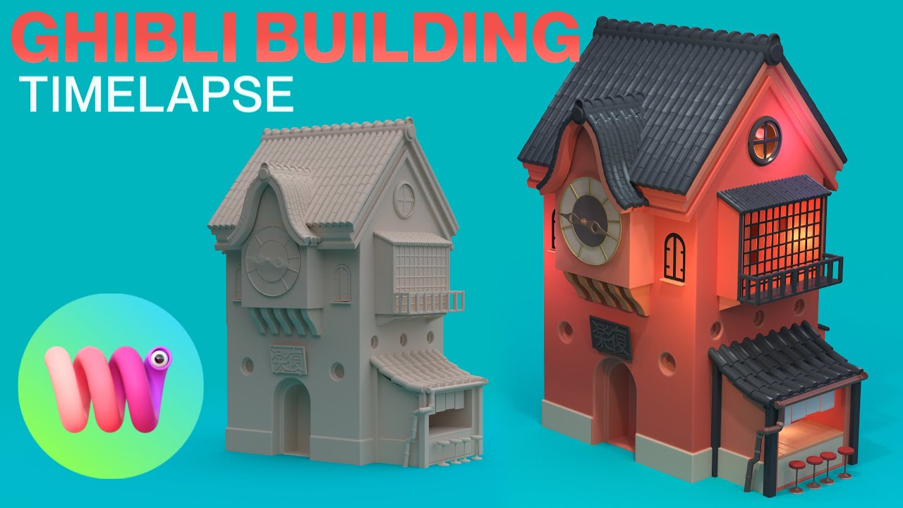 EASY 3D: Creating a Ghibli inspired Building in Womp