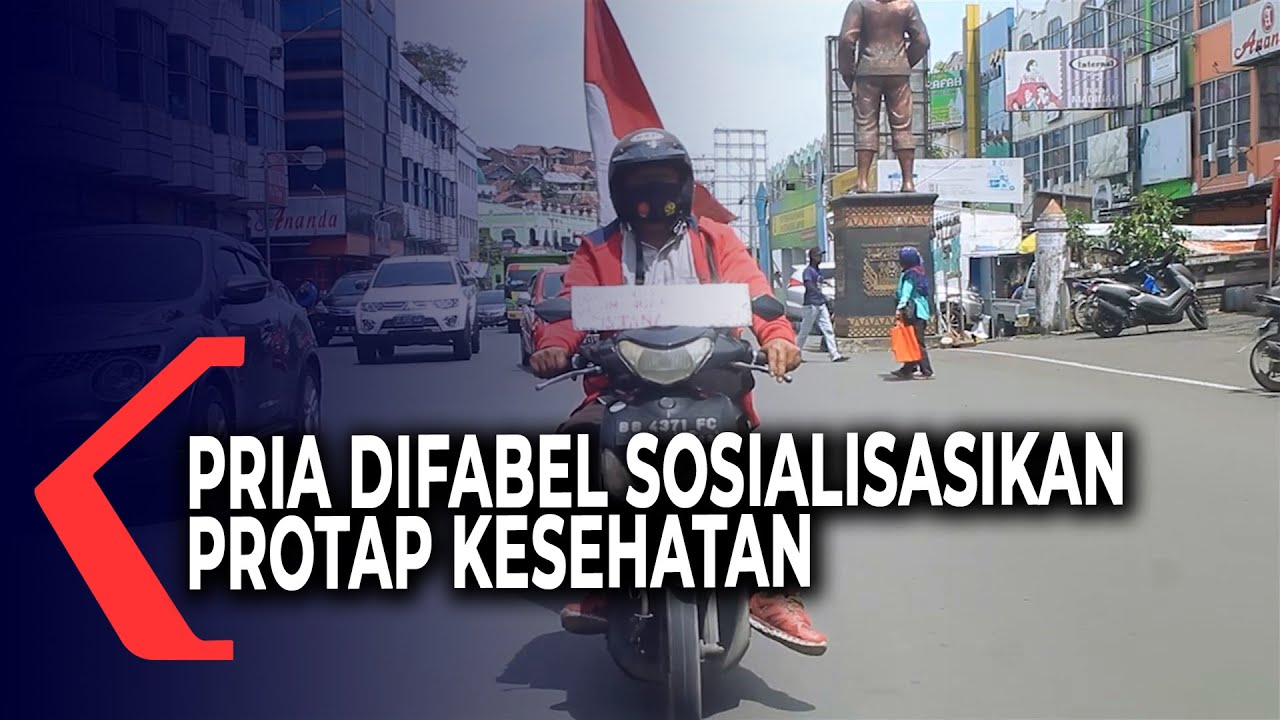 Upaya Pria Difabel Sosialisasikan Protokol Kesehatan Kepada Masyarakat