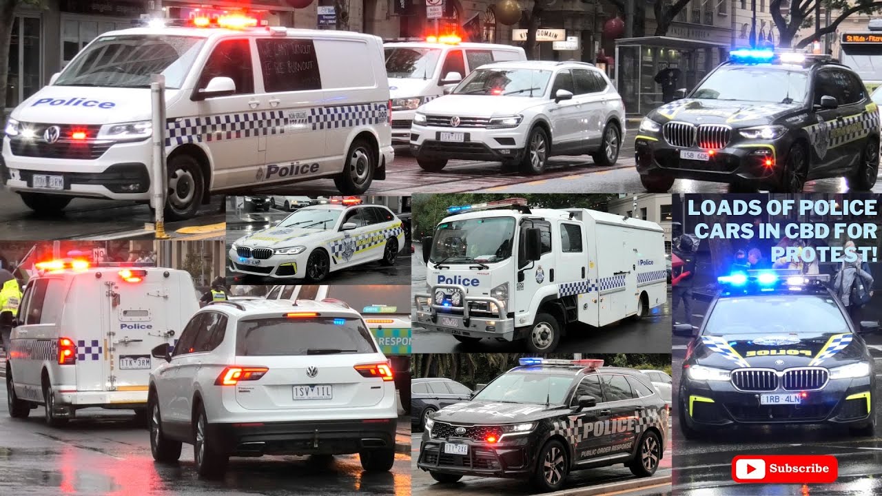 *6 CAR CONVOY* VICPOL // PORT, CIU, GD & HWP - Escorting Protest | #ExtinctionRebellion, Melbourne