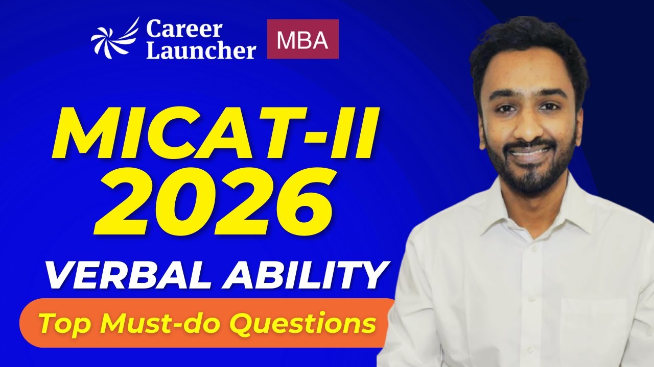 MICAT 2026 Verbal Ability Revision 🔥 Most Expected VA Questions | Career Launcher