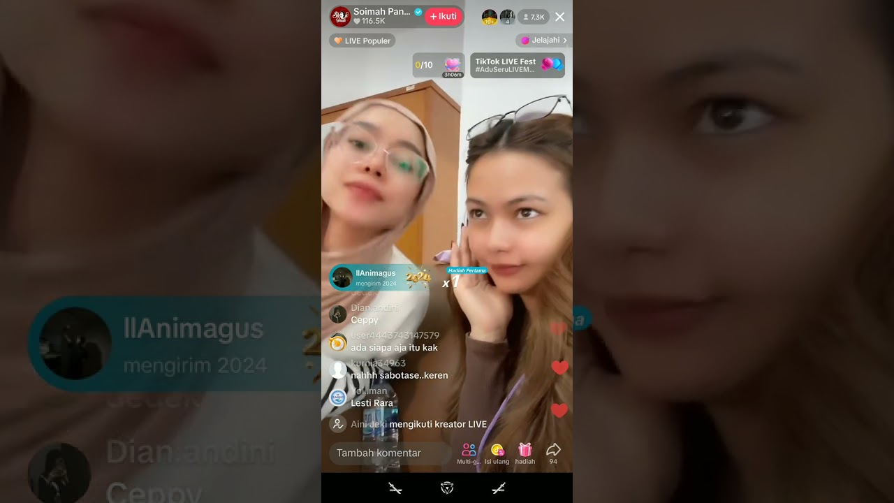lagi ngumpul bareng MAK SHOIMAH LESTI RARA SELFI