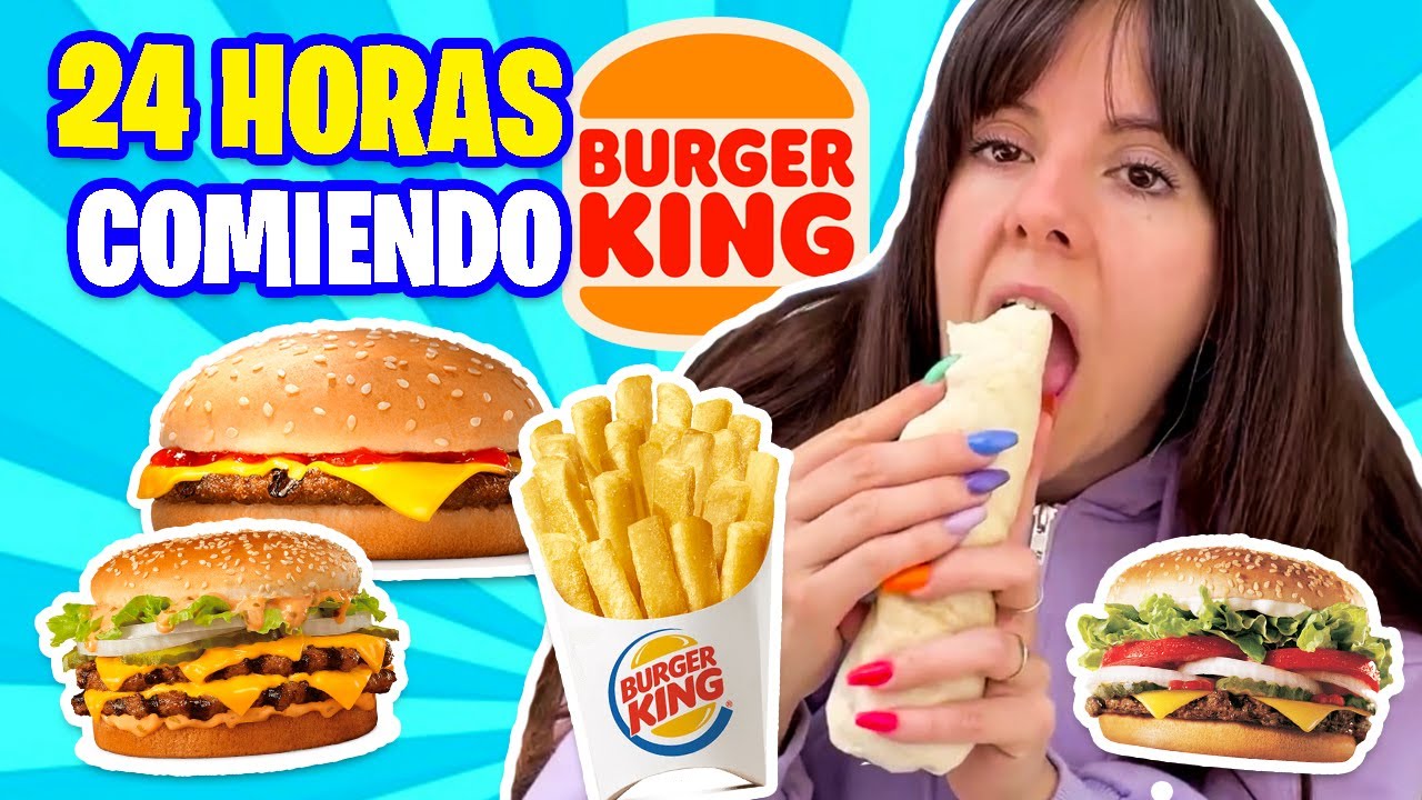 24 HORAS COMIENDO COMIDA DE BURGER KING ! * No lo hagáis * Gigiis