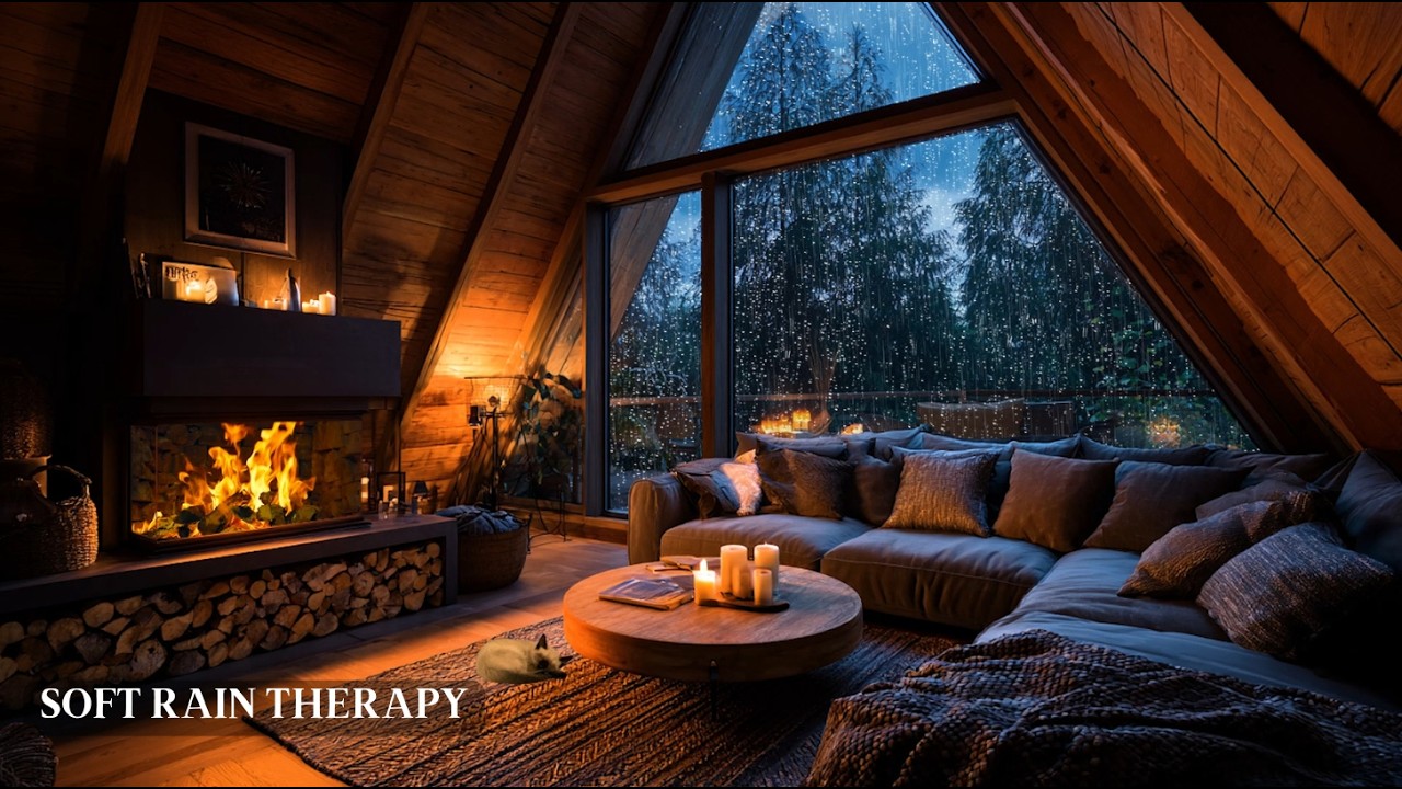 3 Hours Calming Rainstorm with Soft Thunder – Perfect Relaxing Sleep Ambience | Soft Rain Therapy