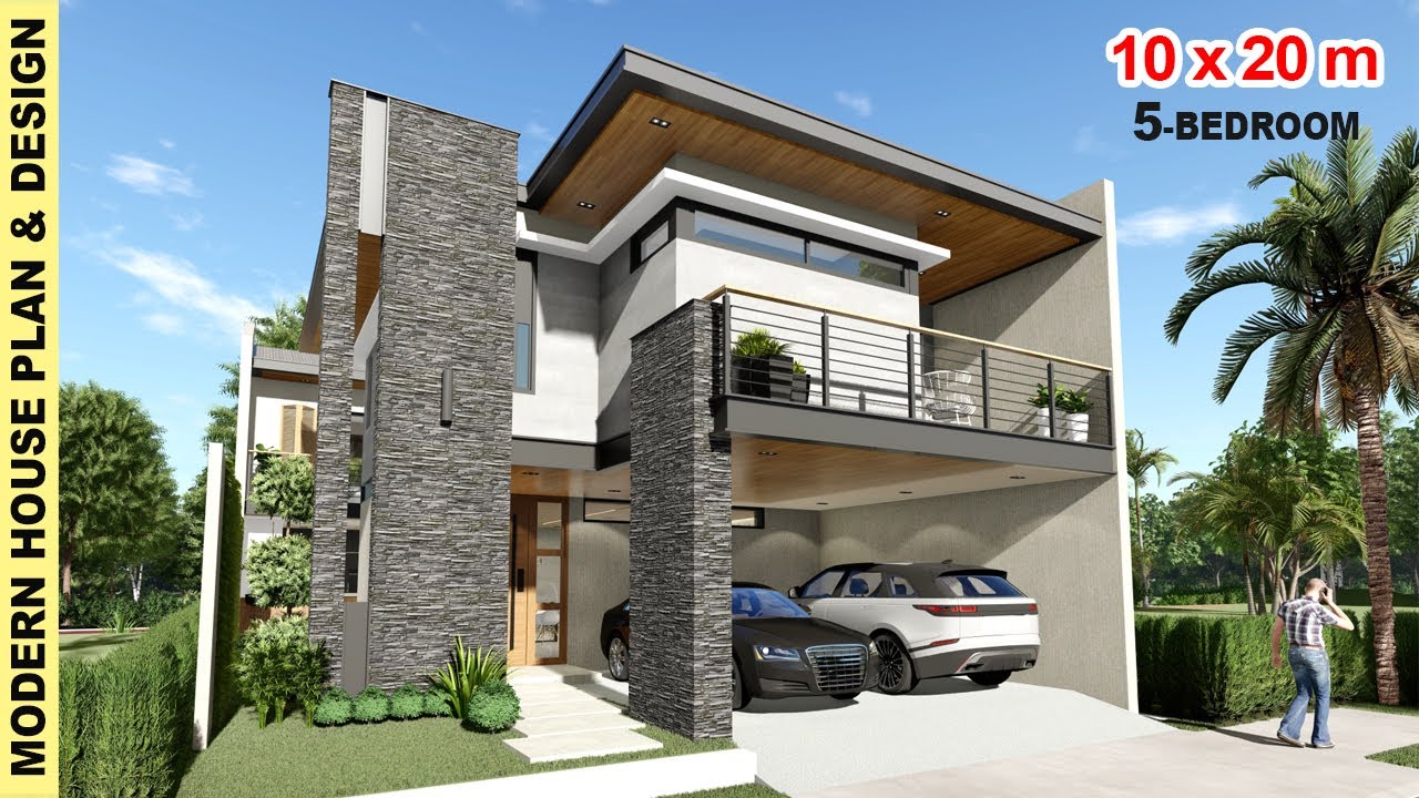 Ep-14 | 2 STOREY 5 BEDROOM HOUSE DESIGN (10x 20m LOT) | Modern House Design | NEKO ART