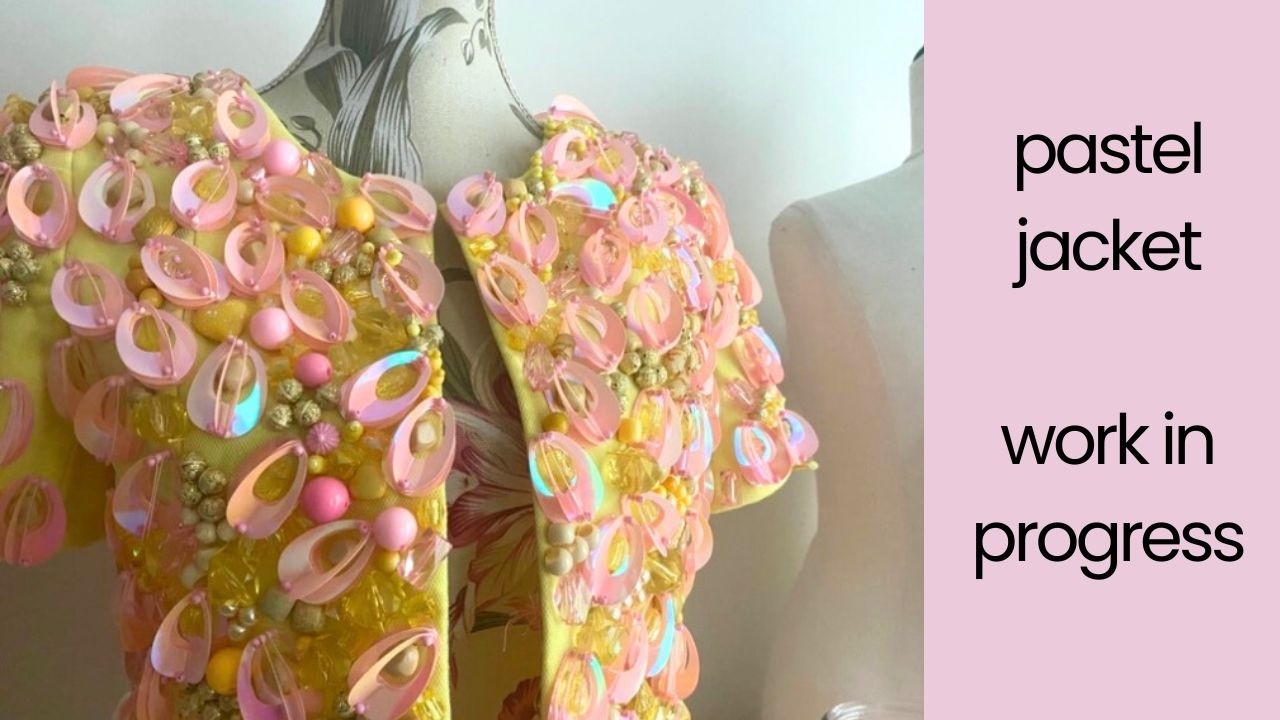 I’ve started beading the pastel jacket 