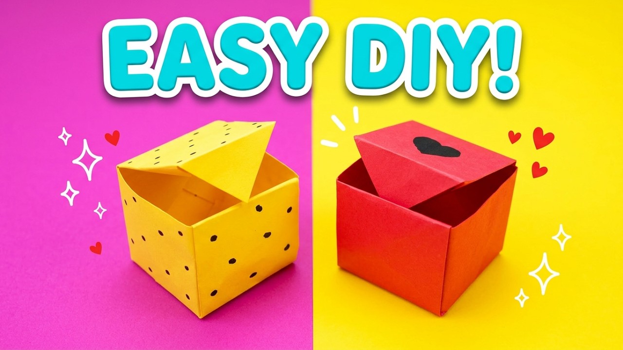 ♥︎ FARA UNA SCATOLA CON ORIGAMI ♥︎ Lavoretti con la carta ♥︎ Origami