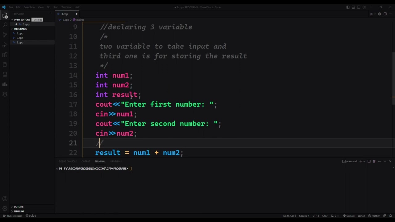 Addition of two number | Cpp | C++