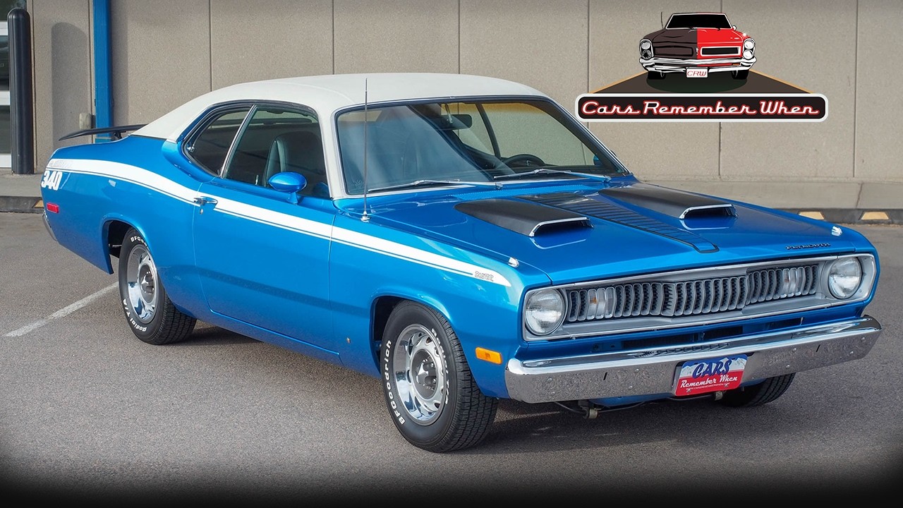 Plymouth Duster 340 V8 Automatic, цвет B5 Blue Metallic, 1972 год, классические автомобили на про...