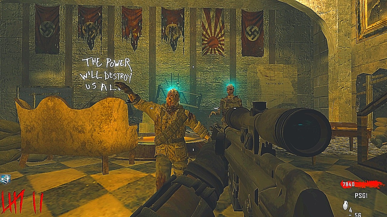 COD World at War Zombies:  Stranded Gameplay (No Commentary - 4K 60FPS)