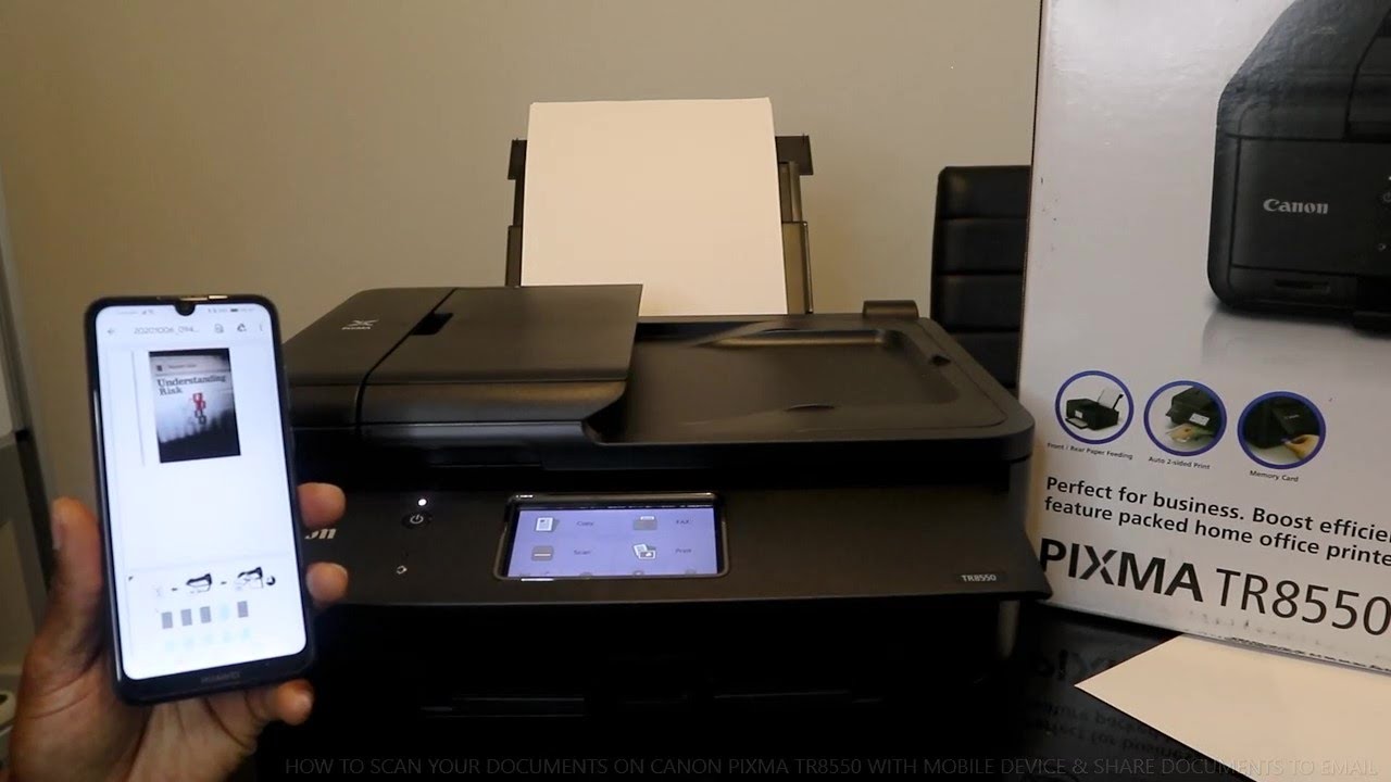 HOW TO SCAN YOUR DOCUMENTS ON CANON PIXMA TR8550 WITH MOBILE DEVICE & SHARE DOCUMENTS TO EMAIL
