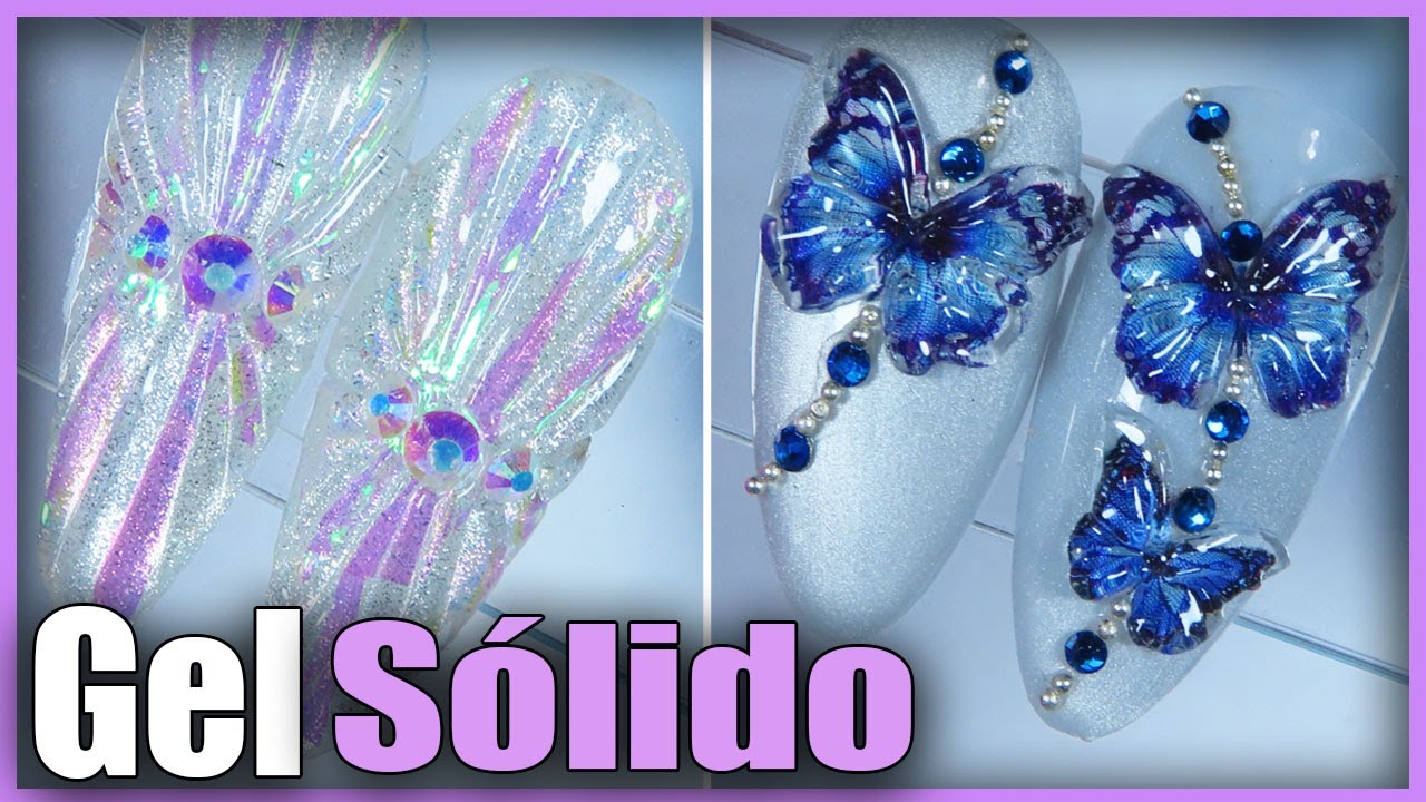 Tecnicas de TEXTURA en Uñas con GEL SÓLIDO para PRINCIPIANTES 💅 Arte con Gel Sólido