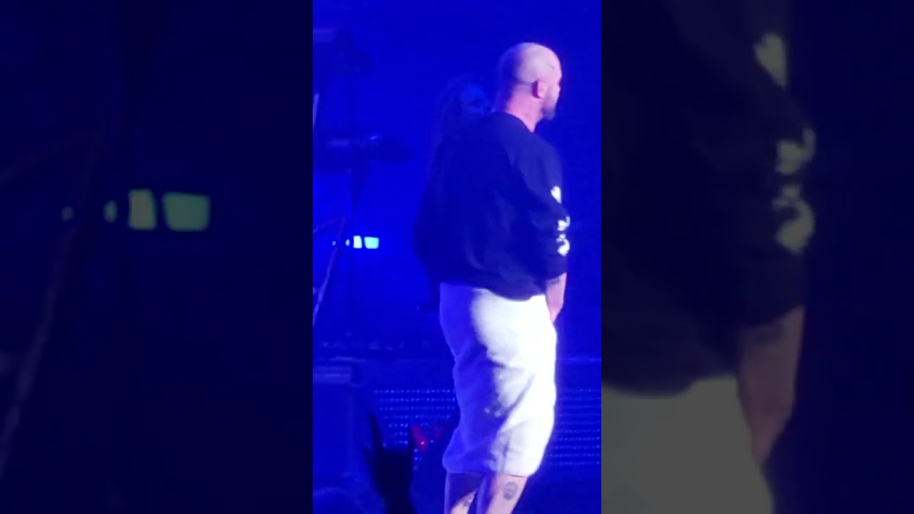 Brantley Gilbert and Ivan Moody of Five Finger Death Punch (In a Towel)- singing Blue on Black