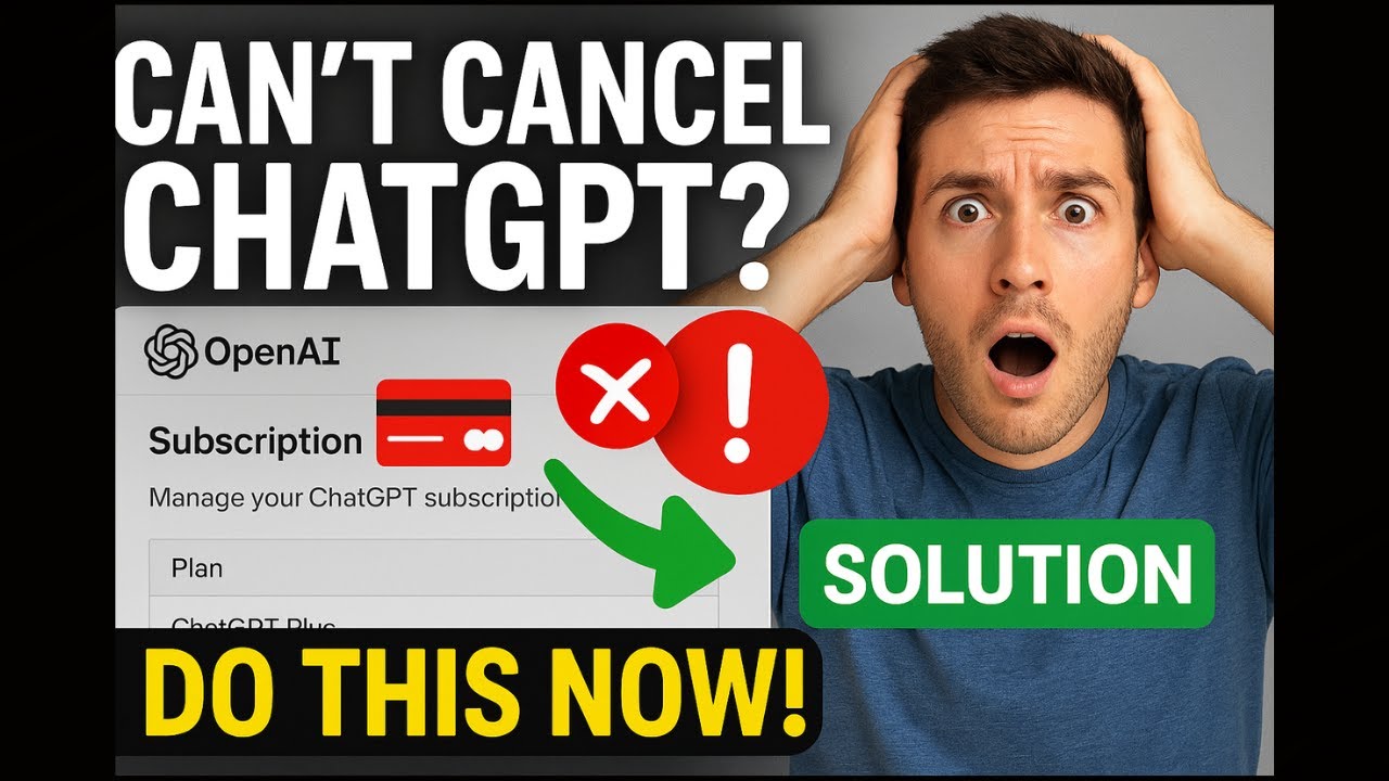[#SOLVED] Can&rsquo;t Cancel ChatGPT Plus? Here&rsquo;s the Real Fix (Step-by-Step Guide) 