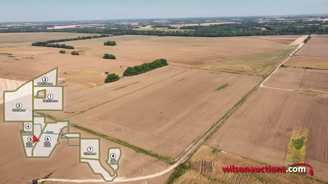 VIRTUAL LAND AUCTION - 1,226± ACRES IN 8 TRACTS, KNOX COUNTY, INDIANA