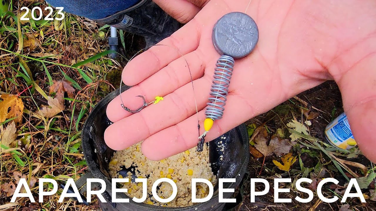 APAREJO PARA INICIARSE EN LA PESCA DE CARPA!! , cebador,anzuelo