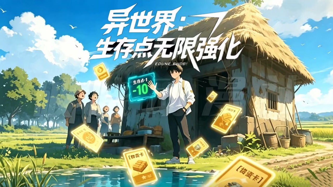 [MULTI SUB]🔥《异世界：生存点无限强化》1-60 集：穿越开局破草棚，人人抽卡靠运气男主觉醒无限强化系统，物资翻倍逆天改命，登顶异世界！