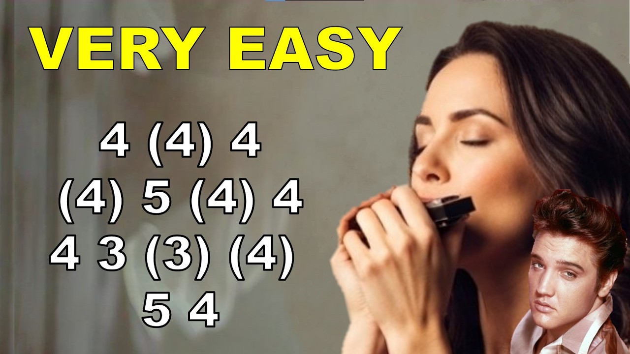 CAN`T HELP FALLING IN LOVE HARMONICA ( C DIATONIC ), ARMÓNICA C, TABS, BLUES HARP C, GAITA DE BOCA C