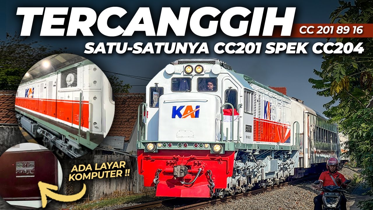 LOKOMOTIF CC201 TERCANGGIH‼️ SISTEM KOMPUTER & MESIN BARU SPEK CC204 | Review Lokomotif CC 201 89 16