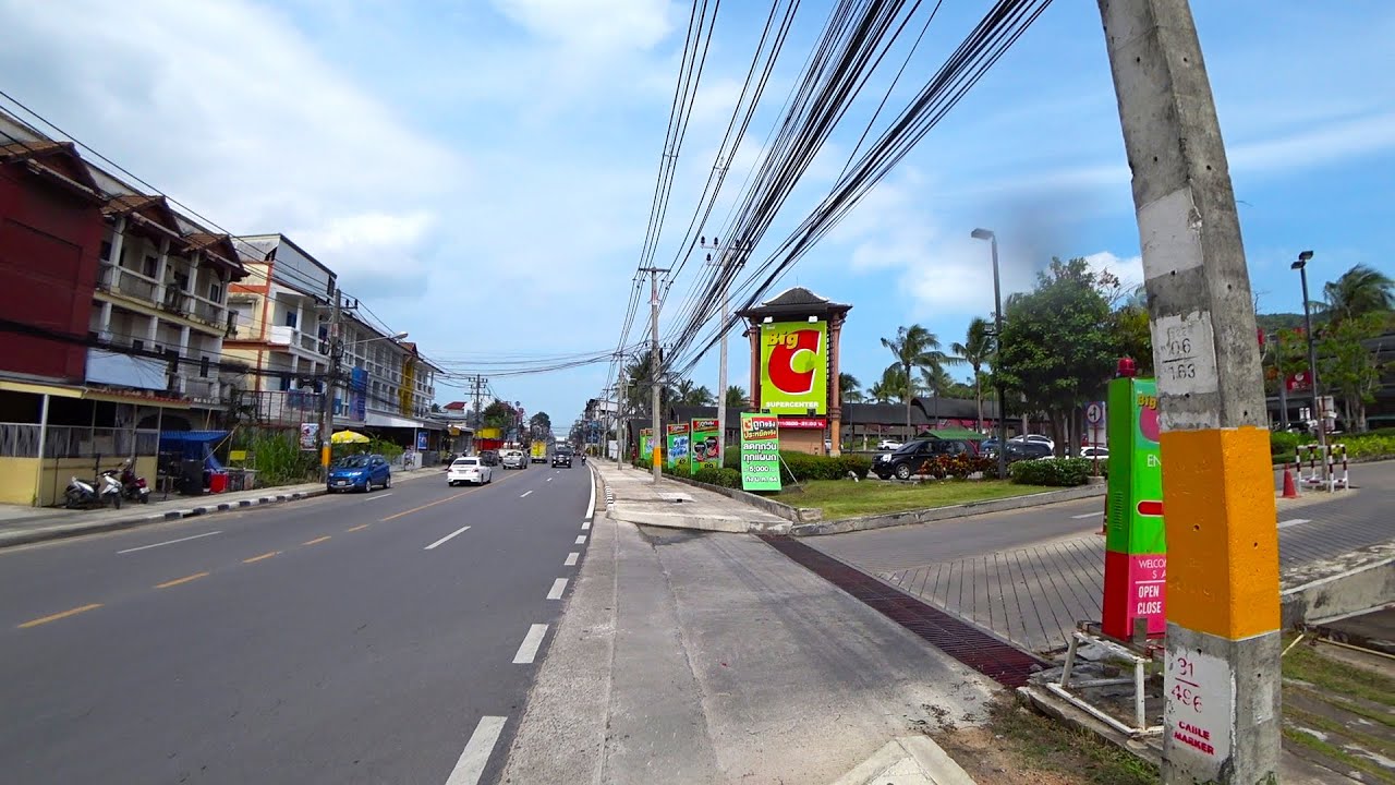 Koh Samui Virtual walking tour from Big C to Fisherman Village - Main road | Streets of Thailand